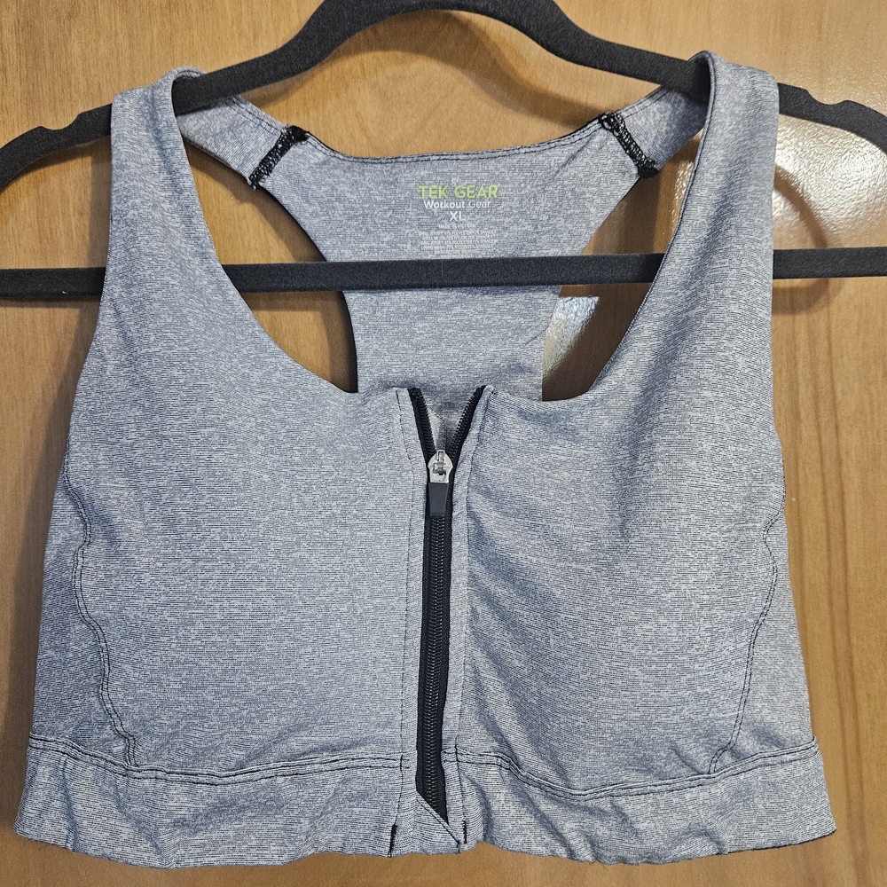 Tek Gear Women's Gray Sports Bra XL
